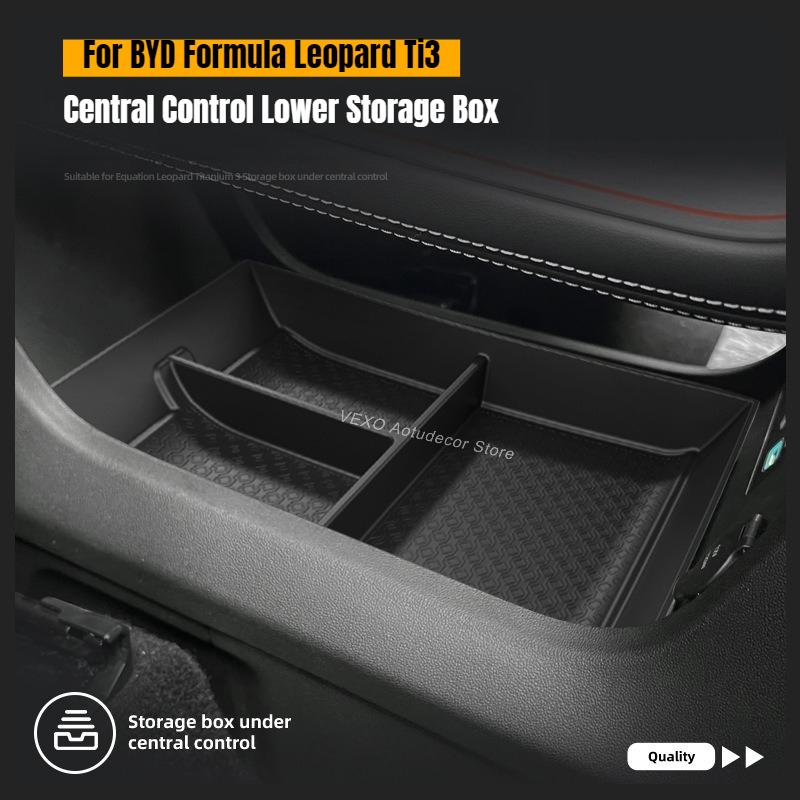 For BYD Formula Leopard Titanium 3 Ti3 2025 2026 Car Central Control Lower Storage Box Storage Tray Organizer Case Accessories