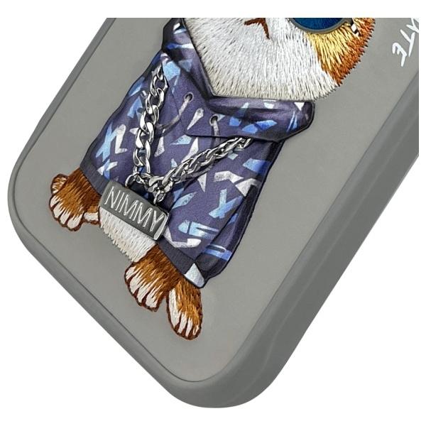 Etui do iPhone 16 Pro Max Nimmy Glasses Cool Cat Szare