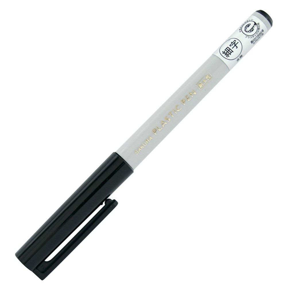 Sakura Plastic Fine 10 Pens Cray-Pas Water-Based Pen, Point, AK-S#49(10), Black,