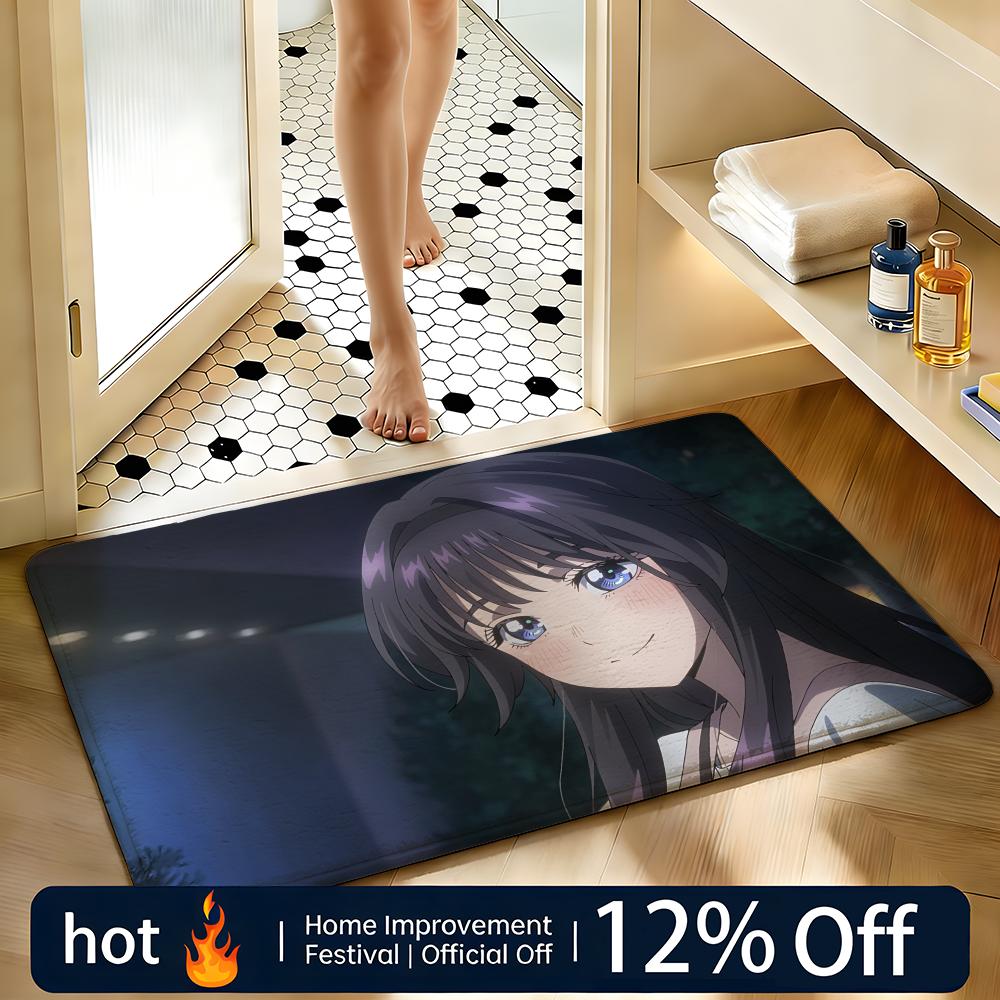Soft Absorbent Non-Slip Rug Anime The Fragrant Flower Blooms With Dignity Floor Mat Home Decor Doormat Bedroom Floor Mat Shower