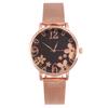 Art Flower Ladies Watch Women's Watch Milan Quartz Watch with Mesh Strap Women's Watch