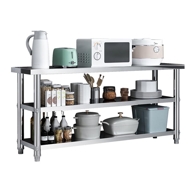 Custom Thickened Stainless Steel Rectangular Square Kitchen & Restaurant Workbench Table with Dishwasher
