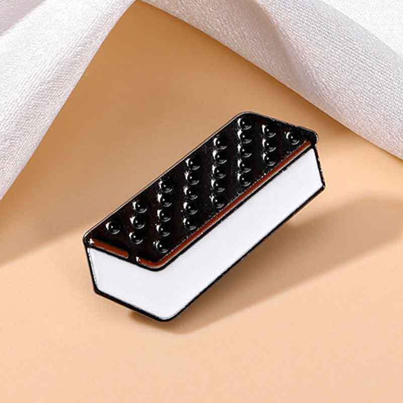 Funny Rectangular Coffin Brooch Backpack Waist Cinching Fixed Adjustment Badge Accessories