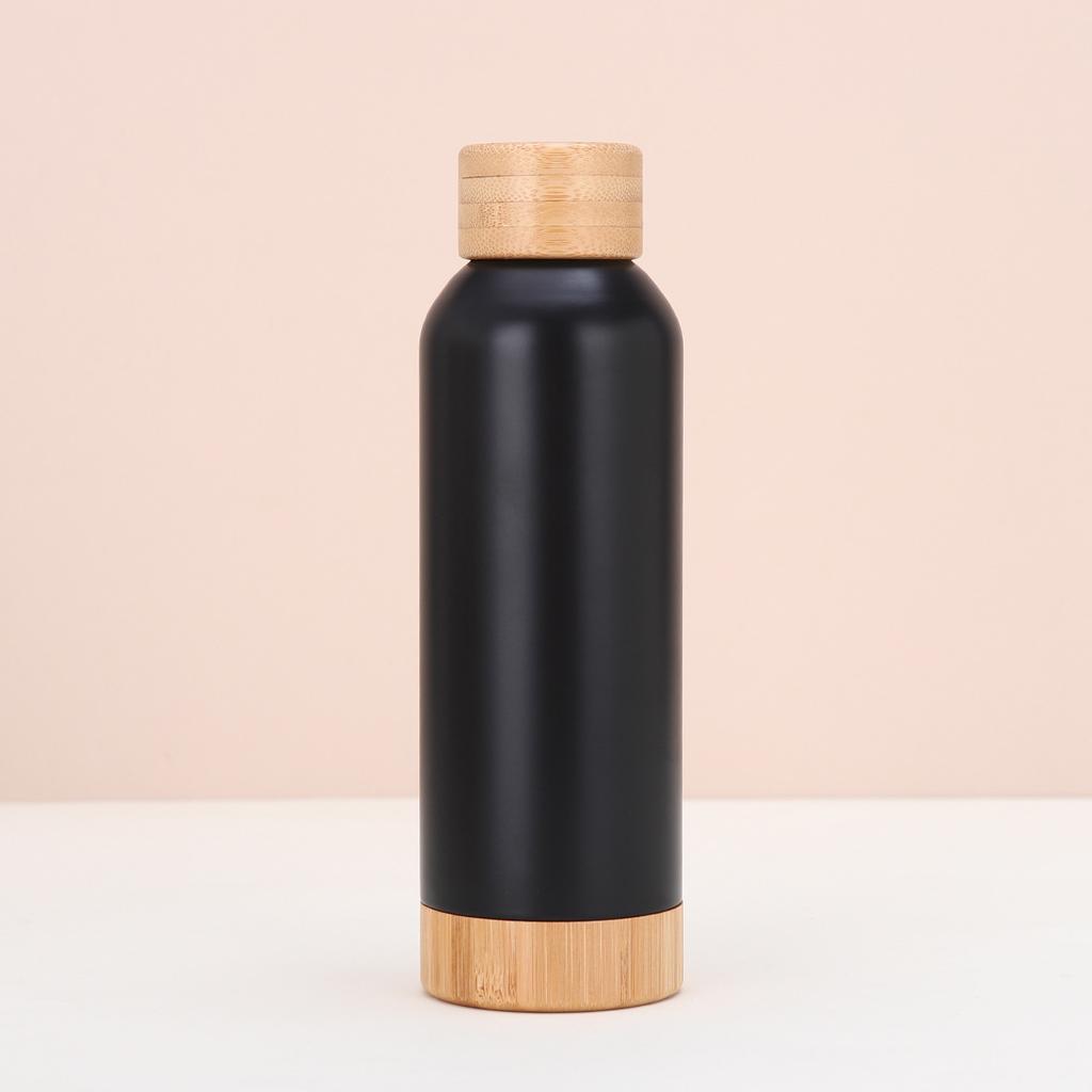 Bambus Holz Boden Bambus Deckel Outdoor Sport Wasserkocher Mit Kunststoff Griff Tragbar Wasserbecher Edelstahl Vakuum Thermoskanne