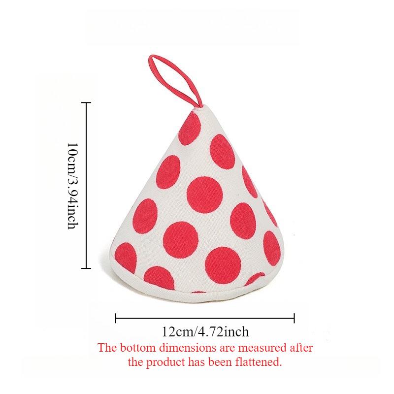 1pc Heat-Resistant Sleeve Triangular Heat-Resistant Cap Thickened Cotton Fabric Kitchen Easy-Clean Household Pot Holder