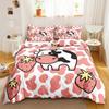 Cute Cow Print Kawaii Highland Cow Bedding Set Single Twin Double Queen King Cal King Size Bed Linen Set