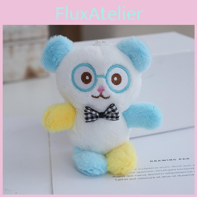Mini Adorable Panda Plush Keychain With  Pp Cotton For Bag Charm Accessories