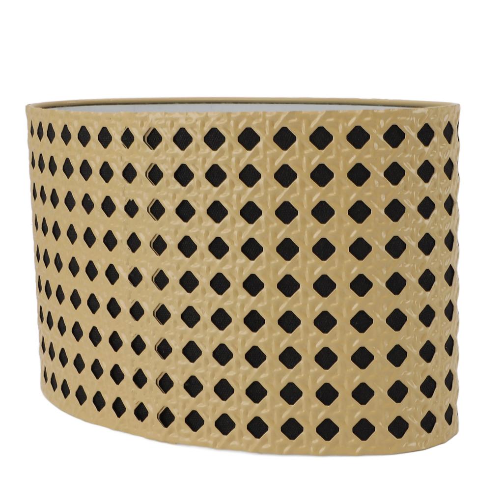 Lampshade Oval Shaped Hollow Metal Carved Compatible E27 E14 Caliber Lampholders Lamp Cover for