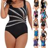 Maillot de bain une pièce grande taille imprimé maillot de bain une pièce pour femme bikini