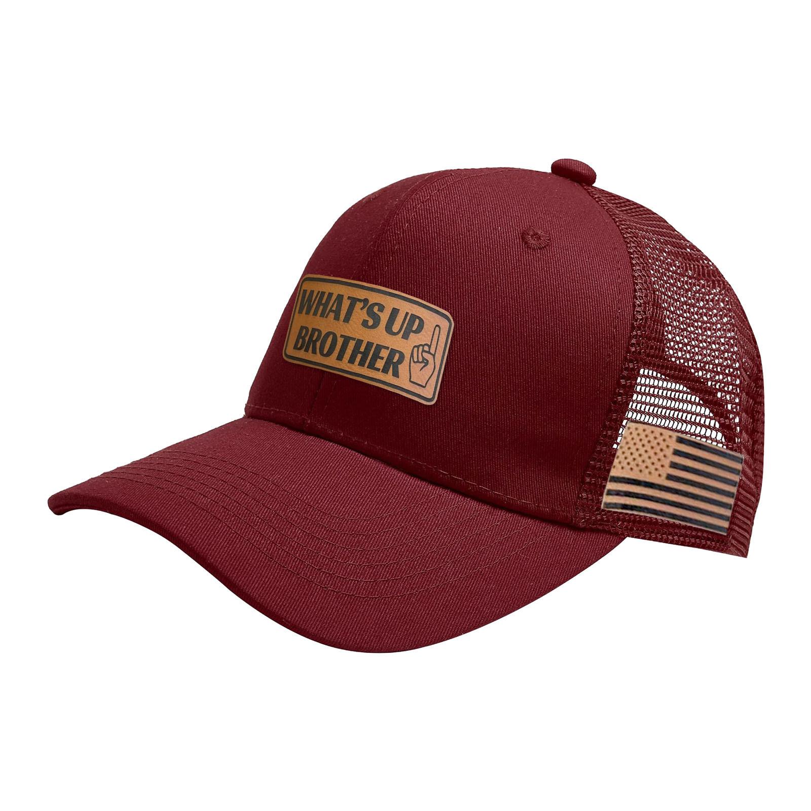 

Сетчатая шляпа дальнобойщика, кожаная нашивка дальнобойщика для мужчин и женщин, бейсбольная кепка с корпусом Snapback One Size