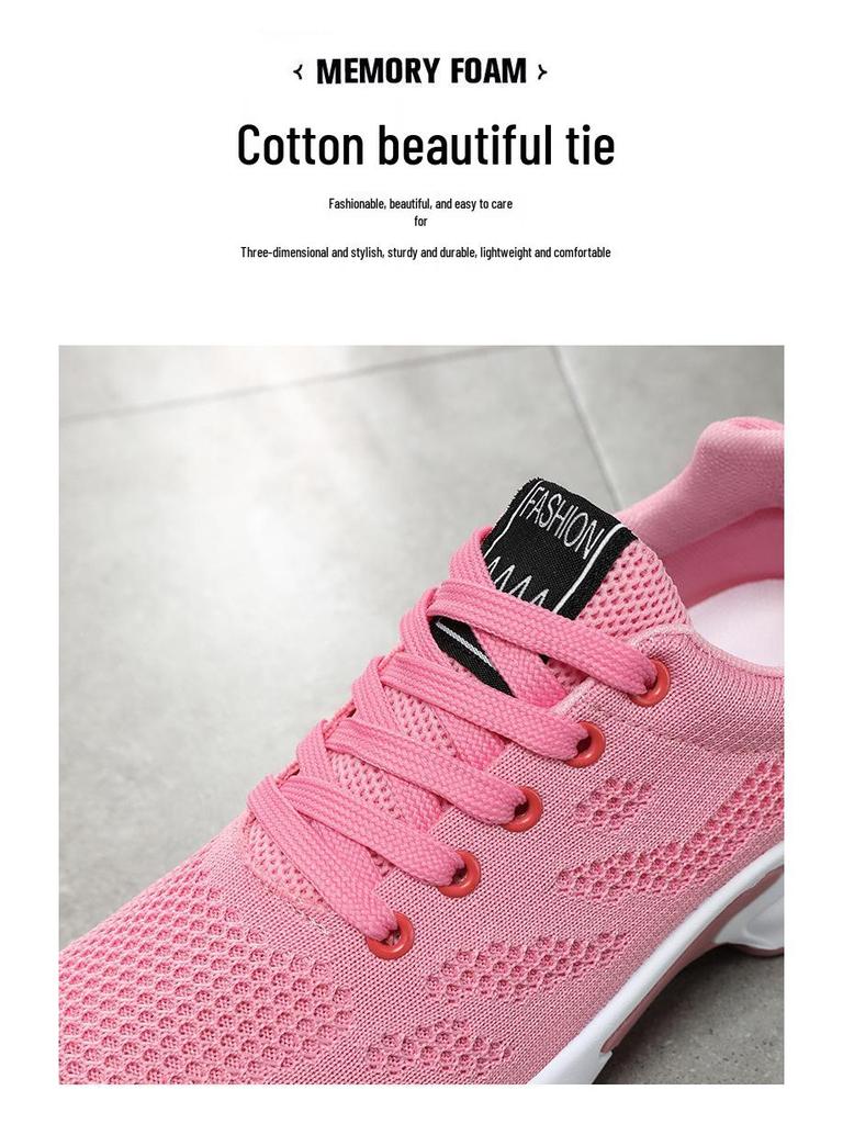 2025 Women's Korean Fashion Trend Sneakers: Soft Sole, Breathable Running Shoes with Air Cushion.