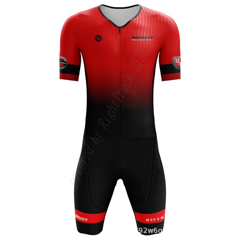 Mens Triathlon Cycling Suit Set Road Mountain Bike Running Roller Sports Performance Wear