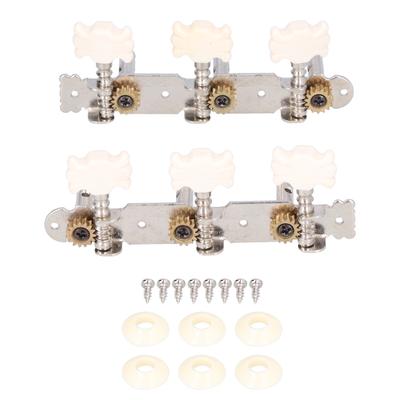 Mécaniques de Guitare Têtes de Machine Chromées Trous Doubles Gauche Droite Mécaniques en Ligne 3 par Côté pour Classique