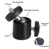 Metal Hot Shoe Ball Head 360° Rotatable Swivel Ball Head for Live Tripod Photography