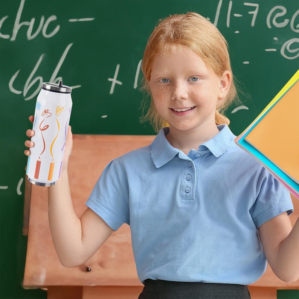 Kubek Termiczny Puszka Termos Bidon na Napoje Ciepłe Zimne Modny 0,5L