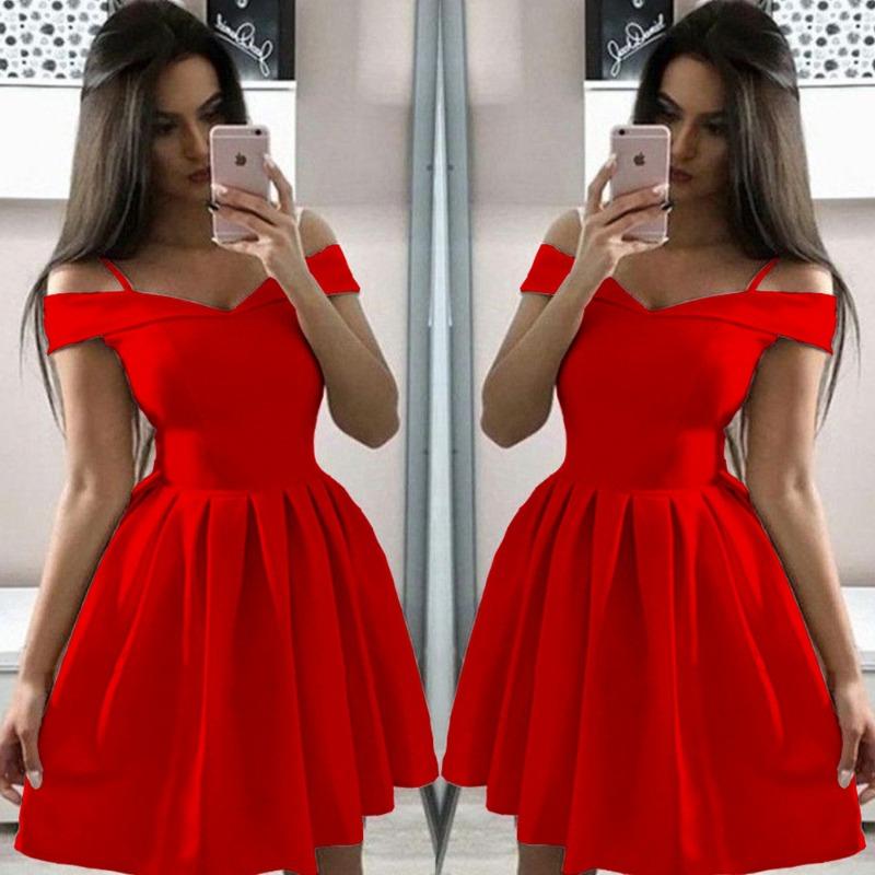 New Women's Clothing Suspender Waist Pleated Dress Midskirt Hot Sexy Dress