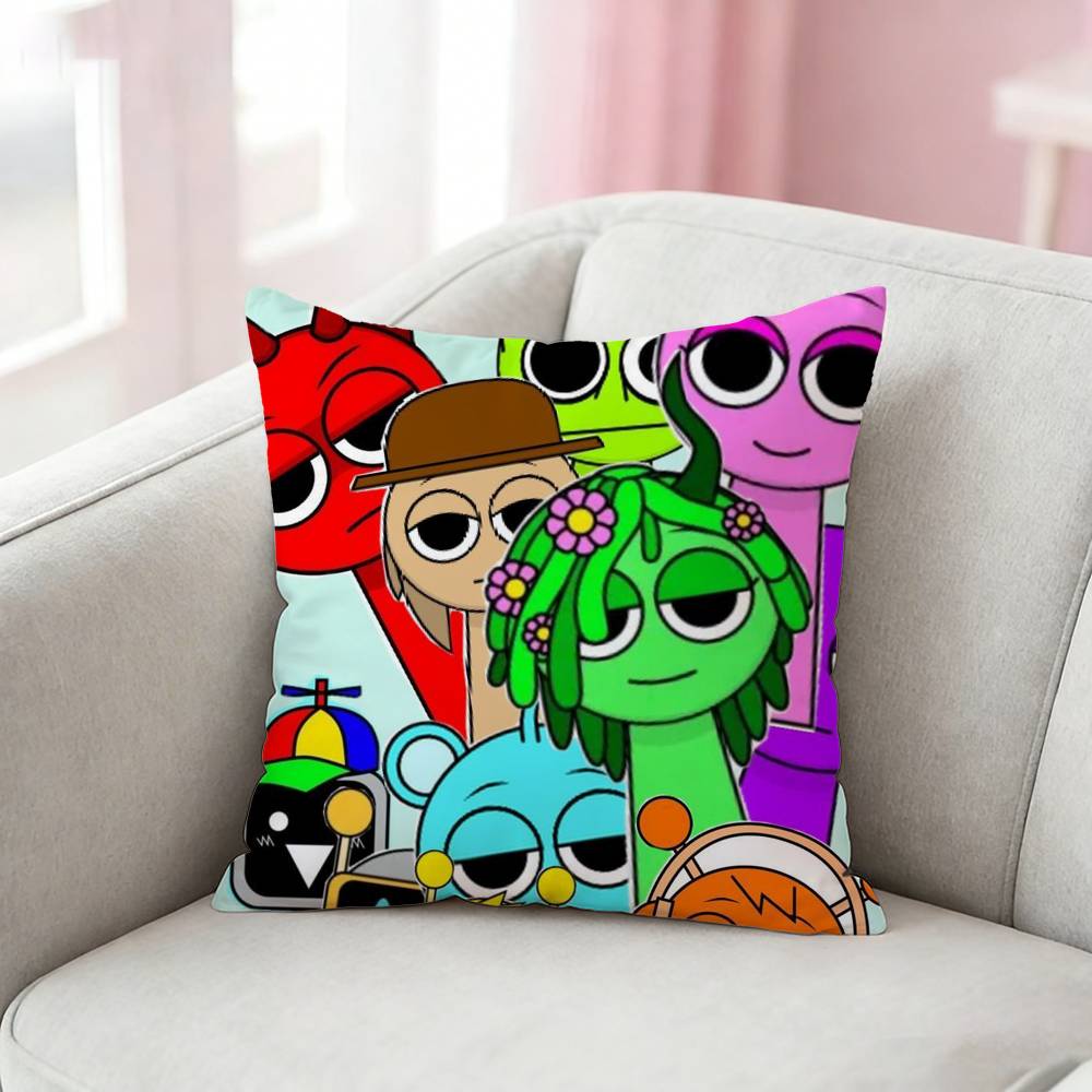 Game SSprunki fun Pillow Case Cushion Cover Throw Pillow Case For Car Sofa