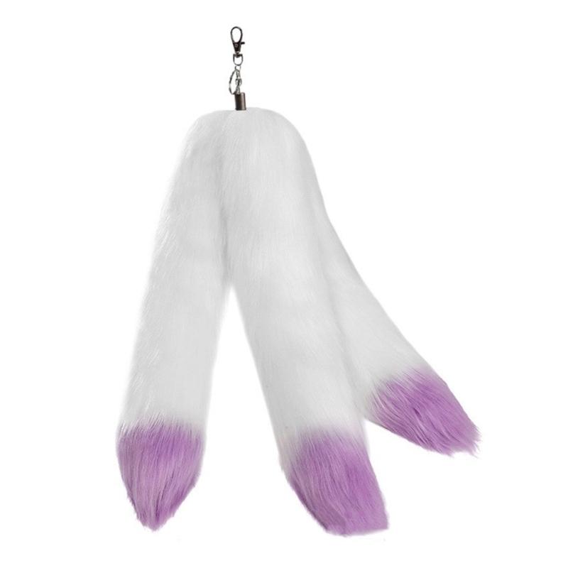 

Мягкий плюшевый брелок-хвост, подвеска, милые плюшевые подвесные украшения, брелок-подвеска для кошелька, сумки, рюкзака, сумки фиолетовый
