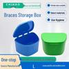 Orthodontic Retainer Box - Trapezoidal Denture and Aligner Storage with Top Opening