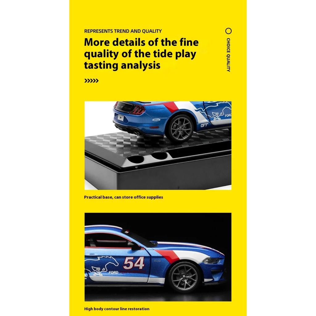 1/34 Ford Mustang GT 2018 Super Muscle Sports Series Alloy Diecast Metal Model Car Decorative Outdoor Collectibles Premium Gift