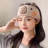 Plush Headband for Face Washing with Capybara Absorbent Thicken Hairband for  Women Cartoon Capybara Theme