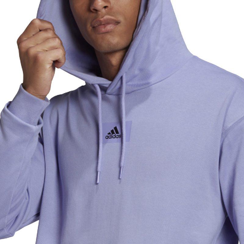 adidas Sweatshirts Men's Light Blue Purple Hooded Moderate Regular HE4360