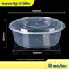 Disposable Round Takeout Boxes with High Lid