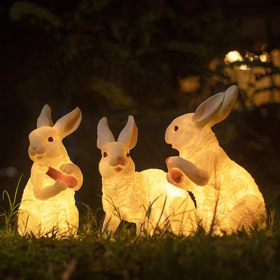 LED Luminescent Rabbit Animal Modeling Lamp Outdoor Waterproof Garden Park Landscape Project Lighting Lawn Lamp