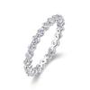 Nabest Platinum Plated   CopperLad Grown Diamond Rings Full VVS1 D 3EX Moissanite Wedding Band for Women Jewelry