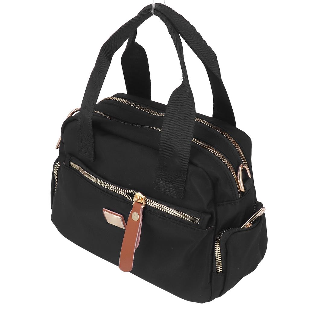 Handbag Hand Bag Long Strap Pretty Design Nylon Single Shoulder Purse for Beach Party Travel Black