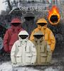 2025 Men's Hooded Cotton Jacket - Autumn Winter Workwear, Casual Outdoor Warm Coat 99668