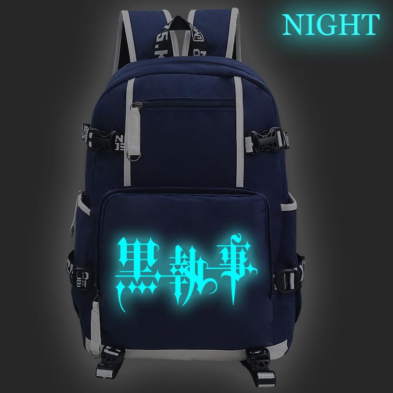 Cross-Level Black Butler Black Deacon Peripheral Primary And Secondary School Students Personalized Backpack Large Capacity Travel Bag