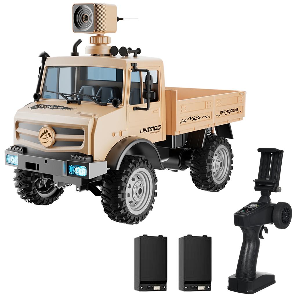 Fjernstyrt terrengbil 1/16 2,4 GHz fjernstyrt bil med kamera 720P 20 km/t høy hastighet