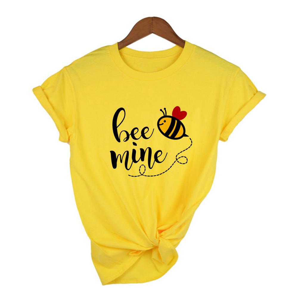 Bee Kind Print Graphic Tees Women Summer Short Sleeve Female T Shirt Mujer Camisetas Aesthetic Harajuku
