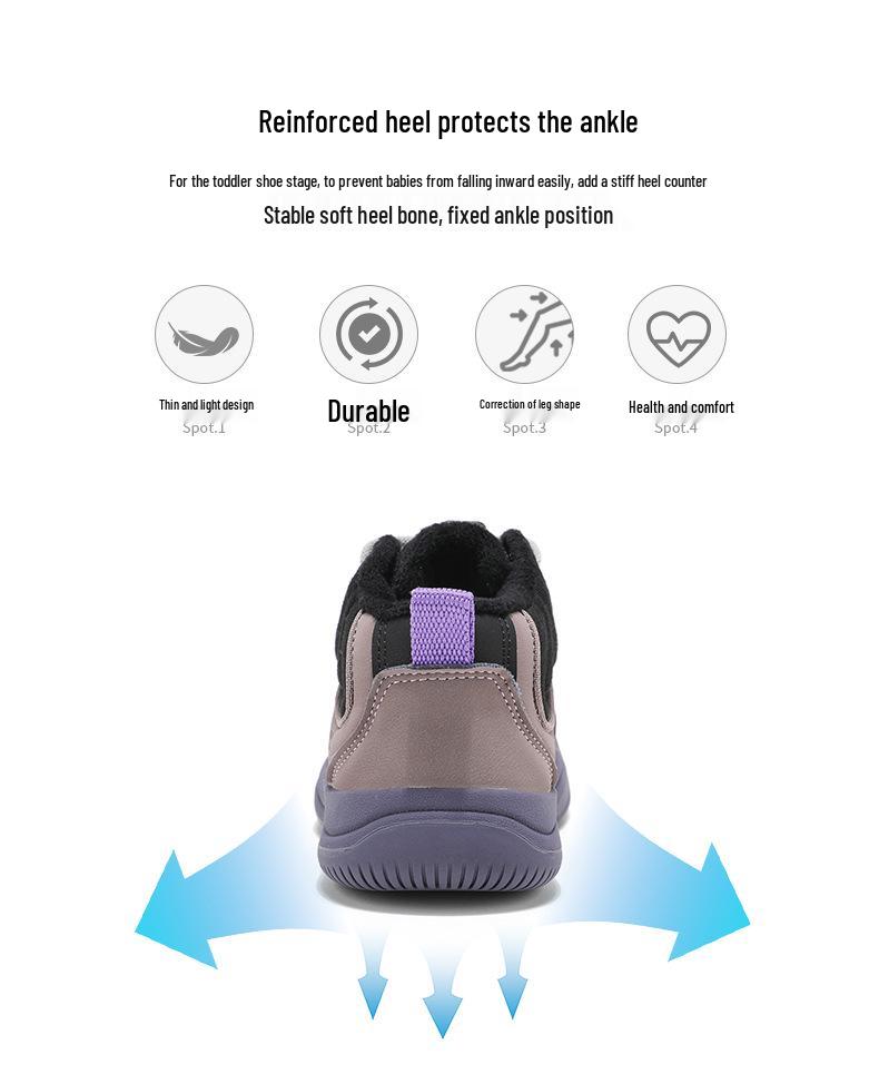 Abckids Winter Hiking Shoes for Kids - Non-slip Thick Sole, Warm Cotton Lining for Boys & Girls