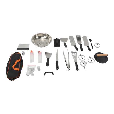 Griddle Zubehörset Griddle Grillwerkzeugset Professionelles Grill BBQ Pfannenwenderset mit Bratdeckel Pfannenwender Flasche