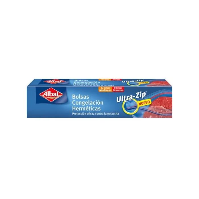 Albal Ultra-Zip Frys påse 2 Storlekar 20 Enheter