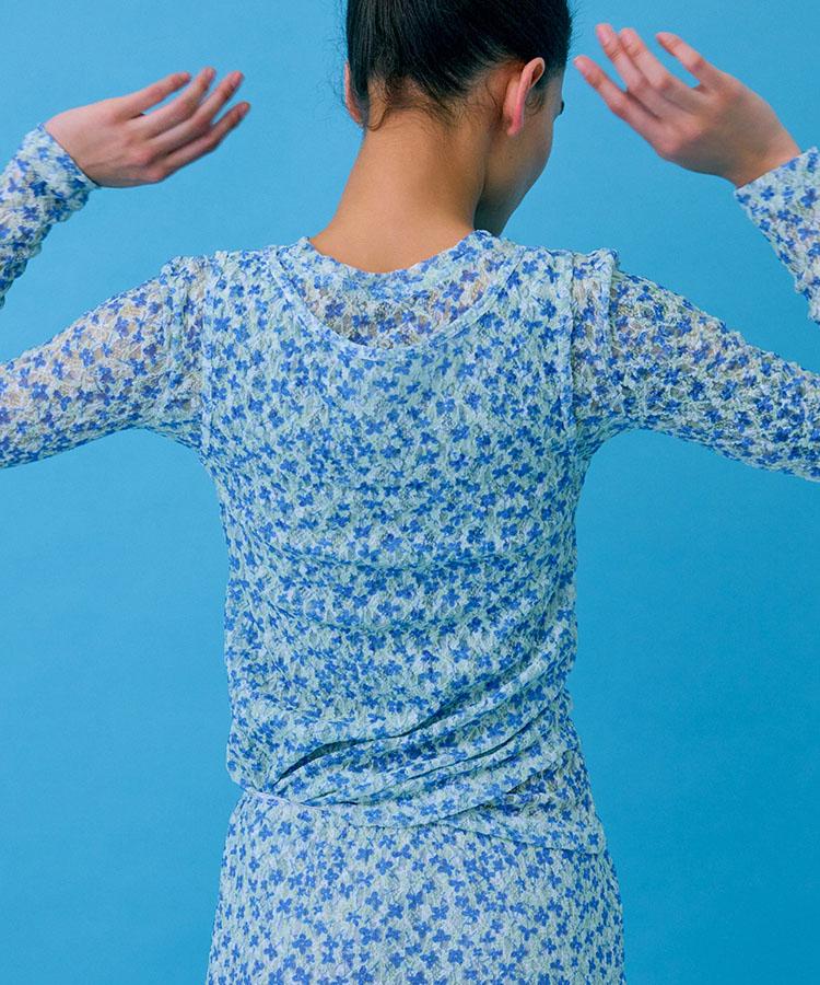 WNDERKAMMER Crinkle T-Shirt_Light Blue