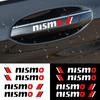 4PCS Car Door Handle Sticker Auto Badge Accessories For Nissan Nismo Logo Tiida Teana Qashqai Juke X Trail Note Almera Skyline