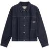 Denim Jackets Men's 46E Denim Dark Blue Lapel Moderate Straight Fit 4RH778G