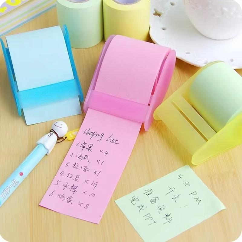 Colorful Sticky Notes Notebooks Removable Self-adhesive Tape Holder Stationery Office Stationery School Supplies
