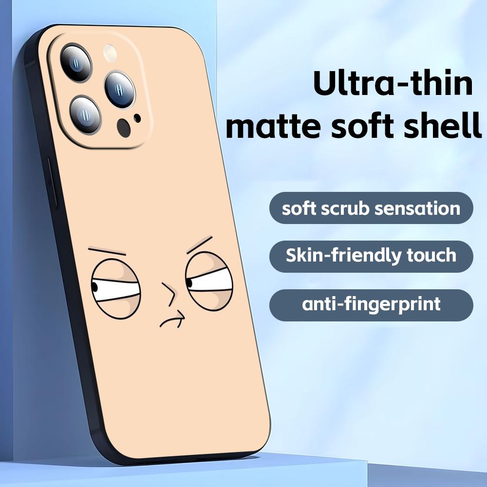 Anime F-Family G-Guy Phone Case For iPhone17 16 16e 15 14 13 12 11 Plus Mini Pro Max Soft black Shockproof Cover
