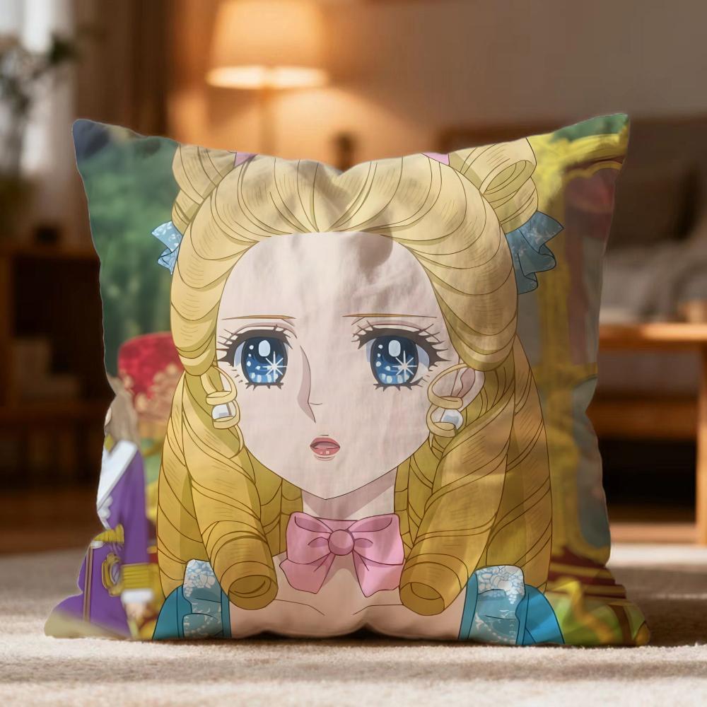Fashion TThe Rose of Versailleses Cushion Cover Soft Washable Pillow Case Multi-Scene for Couch Bed Travel Office Use