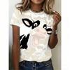 Fashion Animal Cattle Print Kids T-Shirts Fashion Street Short-Sleeve Outdoor Casual Tops Boy and Girl's Tees Top