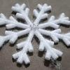 Festive Chenille Wire-Wrapped Snowflake Ornaments for Christmas Tree Decoration