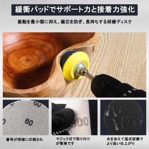75mm Sandpaper Set, 133 Sheets, Waterproof Sandpaper Set, Wet & Dry Sanding Set, Compatible with 1/4" and 1/8" Shanks, for Small Power Tools, Polisher