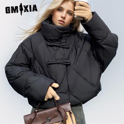 Women's Vintage Casual Solid Color Print Autumn Winter Long Sleeve Stand Up Jackets & Coats