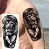 1 Sheet Creative Lion Temporary Tattoos For Men Women Adult, Waterproof Realistic Temp Fake Tattoo Sticker Long Lasting Body Art