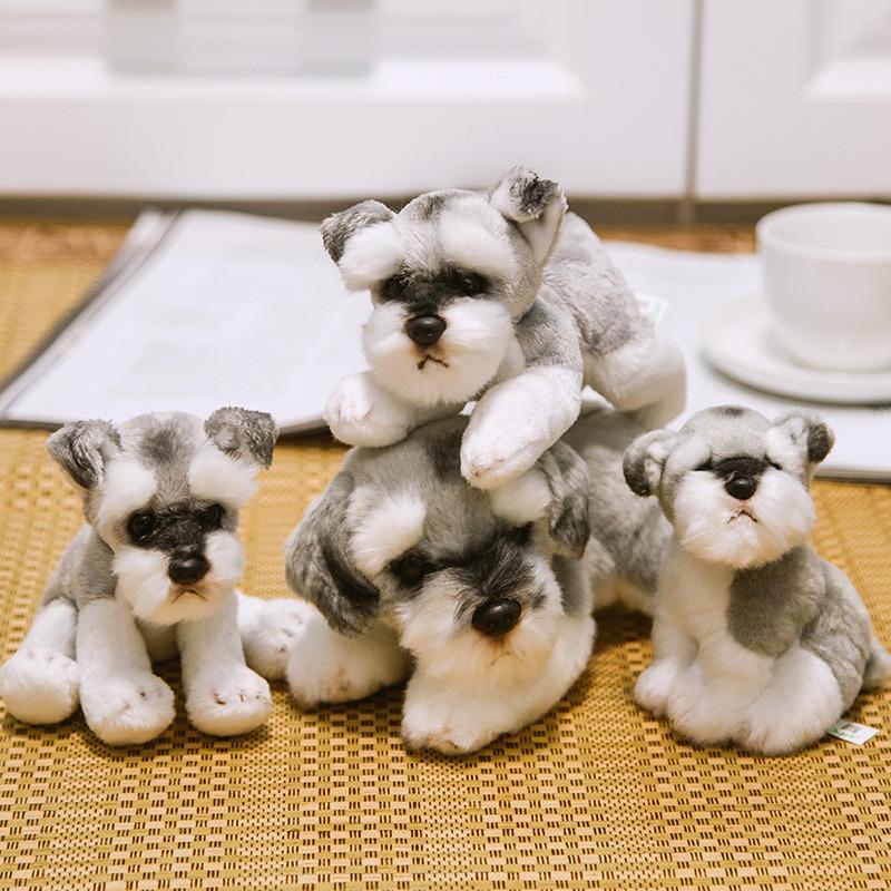 Simulations-Hund Plüschtier Stofftier Super Hohe Qualität Realistisches Schnauzer Hundespielzeug Für Luxuriöse Wohnkultur Haustierliebhaber Geschenk