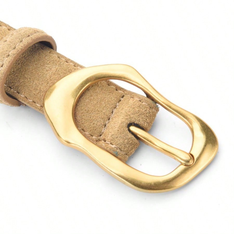 Suede Women's Belt Design, Leather Belt, High-end Feel, Paired with Jeans Belt, Autumn and Winter Anti Velvet Pants Belt